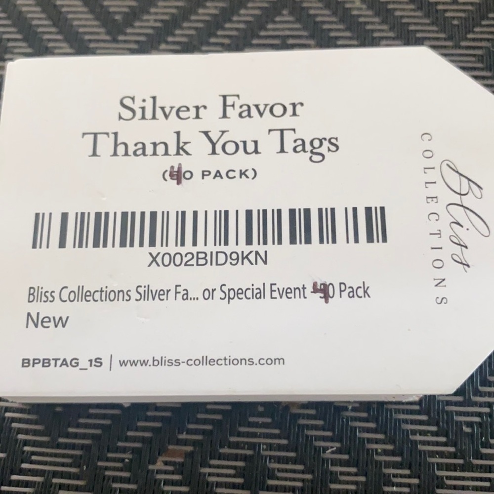 Thank you tags